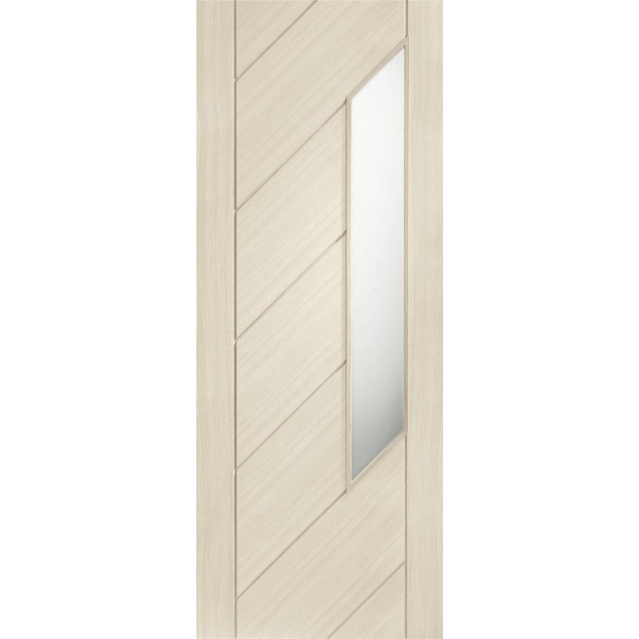 Internal Oak Monza with Obscure Glass - Unfinished, 2040 x 826 x 40 mm