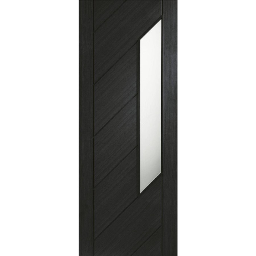 Internal Oak Monza with Obscure Glass - Unfinished, 2040 x 826 x 40 mm