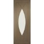Internal Oak Glazed Door with Clear Glass - Unfinished - 2040 x 726 x 40mm - Pesaro - XL Joinery