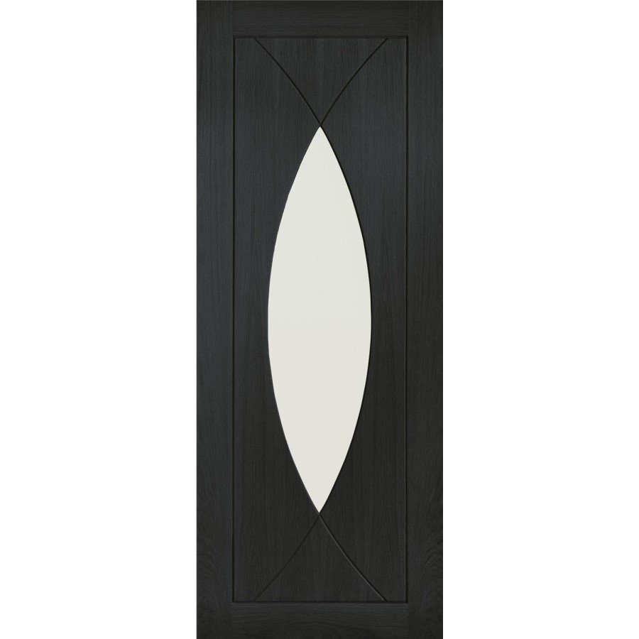 Internal Oak Glazed Door with Clear Glass - Unfinished - 2040 x 826 x 40mm - Pesaro - XL Joinery