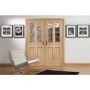 Internal Oak Malton Pair with Clear Bevelled Glass - Unfinished, 1981 x 1168 x 40 mm