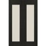 Palermo Internal Oak Rebated Door Pair with Clear Glass - Unfinished, 1981 x 1067 x 40 mm