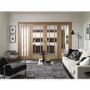 Internal Oak Worcester Pair with Clear Glass - Unfinished, 1981 x 1168 x 40 mm
