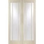 Internal Oak Worcester Pair with Clear Glass - Unfinished, 1981 x 1168 x 40 mm