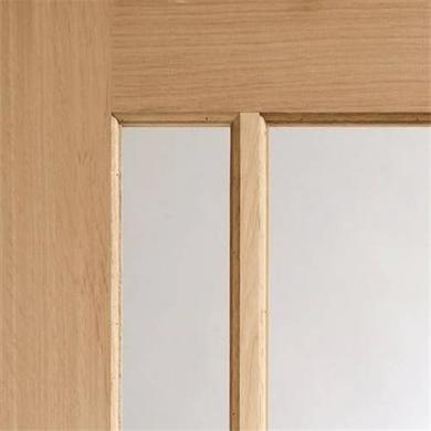 Internal Oak Glazed Rebated French Doors with Clear Glass - Unfinished - 1981 x 1372 x 40mm - Worcester - XL Joinery