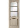 Internal Oak Riviera Door with Clear Bevelled Glass and Raised Mouldings - Unfinished, 1981 x 686 x 35 mm
