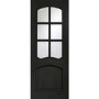 Internal Oak Riviera Door with Clear Bevelled Glass and Raised Mouldings - Unfinished, 1981 x 686 x 35 mm