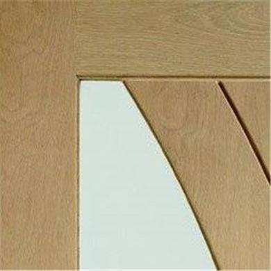 Internal Oak Glazed Door with Clear Glass - Unfinished - 1981 x 762 x 35mm - Salerno - XL Joinery