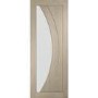 Internal Oak Salerno with Clear Glass - Unfinished, 2040 x 826 x 40 mm