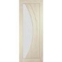 Internal Oak Salerno with Clear Glass - Unfinished, 2040 x 826 x 40 mm
