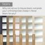 Internal Oak Shaker 4 Panel Door with Clear Glass - Unfinished, 1981 x 762 x 35 mm