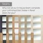 Internal Oak Shaker 4 Panel Door with Obscure Glass - Unfinished, 2032 x 813 x 35 mm