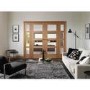 Internal Oak Shaker 4 Panel Door with Clear Glass - Unfinished, 1981 x 838 x 35 mm