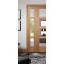 Internal Oak Shaker 4 Panel Door with Clear Glass - Unfinished, 1981 x 838 x 35 mm