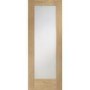 Internal Oak Pattern 10 Door with Clear Glass - Unfinished, 1981 x 610 x 35 mm