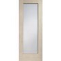Internal Oak Pattern 10 with Clear Glass Fire Door - Unfinished, 1981 x 686 x 44 mm