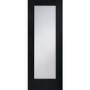 Internal Oak Pattern 10 with Clear Glass Fire Door - Unfinished, 1981 x 838 x 44 mm