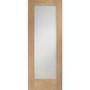 Internal Oak Pattern 10 Door with Clear Glass - Unfinished, 2040 x 726 x 40 mm