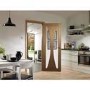Internal Oak Verona with Clear Glass Fire Door - 1981 x 686 x 44 mm, Unfinished