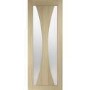 Internal Oak Verona with Clear Glass Fire Door - 1981 x 838 x 44 mm, Unfinished