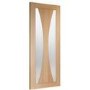 Internal Oak Verona with Obscure Glass - 2040 x 726 x 40 mm, Unfinished