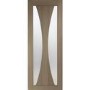 Internal Oak Verona with Obscure Glass - 2040 x 726 x 40 mm, Unfinished