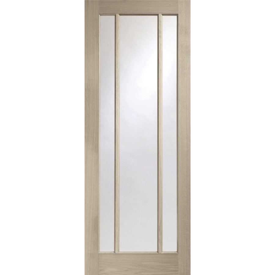 Worcester Internal Oak Fire Door with Clear Glass - 1981 x 762 x 44 mm, Unfinished