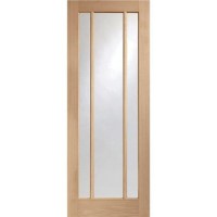 Worcester Internal Oak Door with Clear Glass - Unfinished, 2032 x 813 x 35 mm