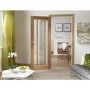 Worcester Internal Oak Fire Door with Clear Glass - 1981 x 838 x 44 mm, Unfinished