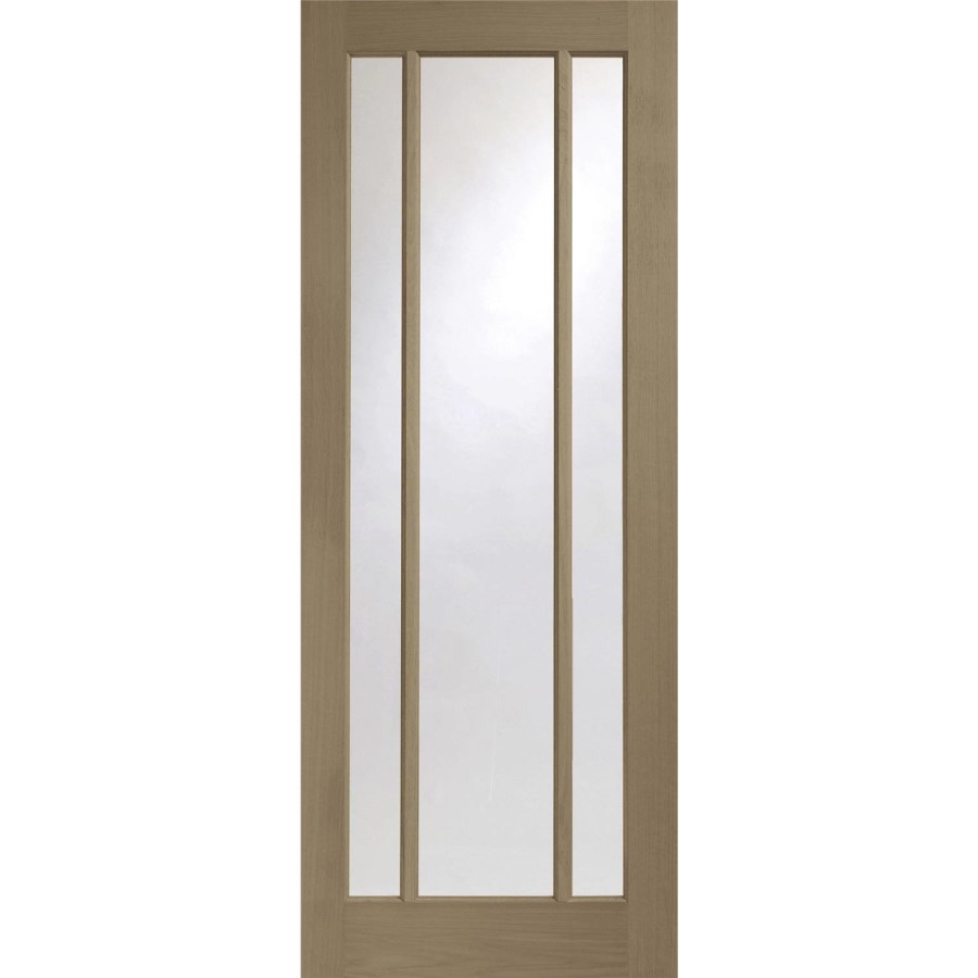 Worcester Internal Oak Fire Door with Clear Glass - 1981 x 838 x 44 mm, Unfinished