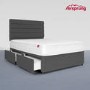 Airsprung King Size 4 Drawer Divan Bed with Comfort Mattress - Charcoal