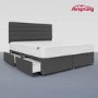 Airsprung Super King 4 Drawer Divan Bed with Comfort Mattress - Charcoal