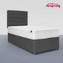 Airsprung Single 2 Drawer Divan Bed with Hybrid Mattress - Charcoal
