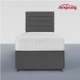 Airsprung Single 2 Drawer Divan Bed with Hybrid Mattress - Charcoal