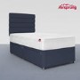 Airsprung Single 2 Drawer Divan Bed with Hybrid Mattress - Midnight Blue