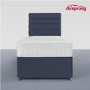 Airsprung Single 2 Drawer Divan Bed with Hybrid Mattress - Midnight Blue
