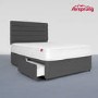 Airsprung Small Double 2 Drawer Divan Bed with Hybrid Mattress - Charcoal