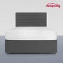 Airsprung Small Double 2 Drawer Divan Bed with Hybrid Mattress - Charcoal