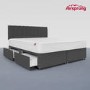 Airsprung Super King 4 Drawer Divan Bed with Hybrid Mattress - Charcoal