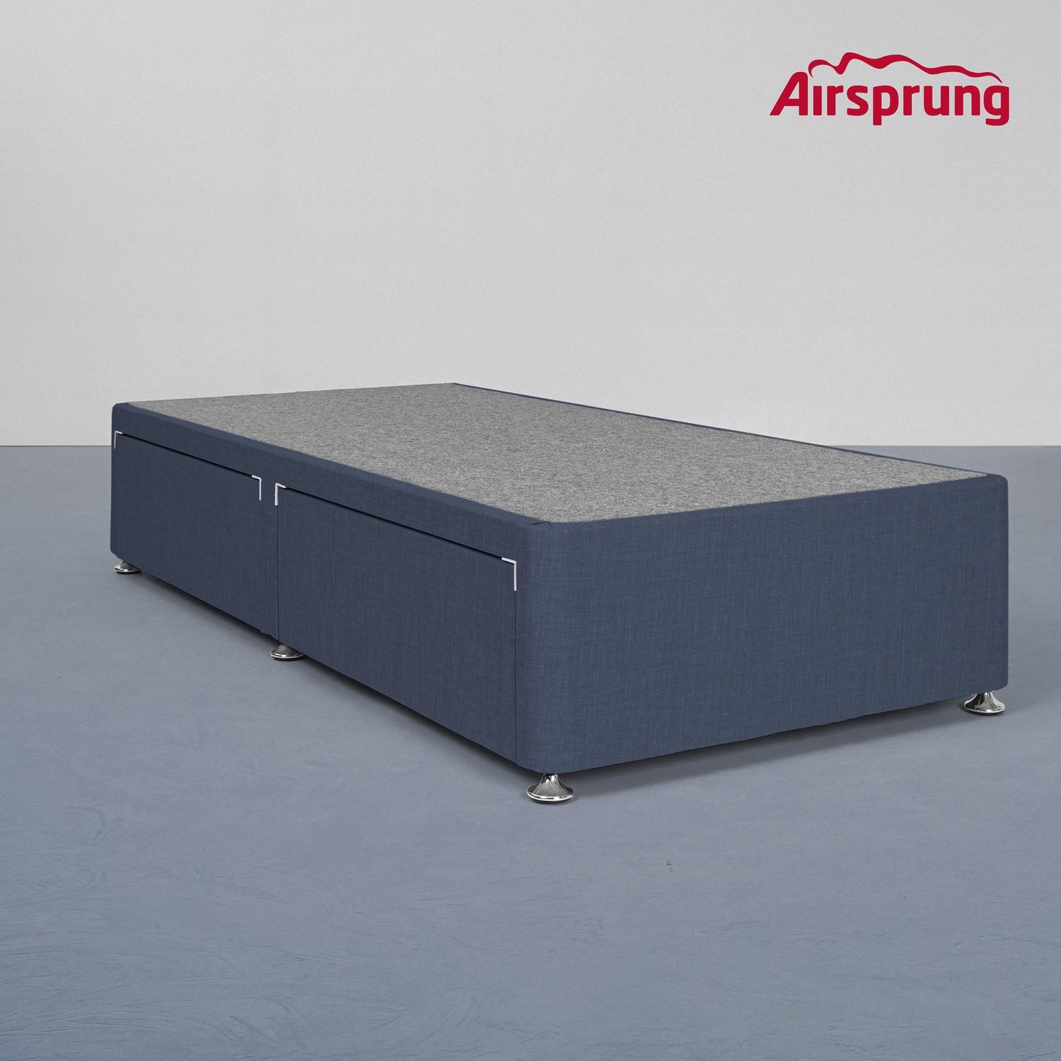 Photo of Airsprung kelston single 2 drawer divan - midnight blue