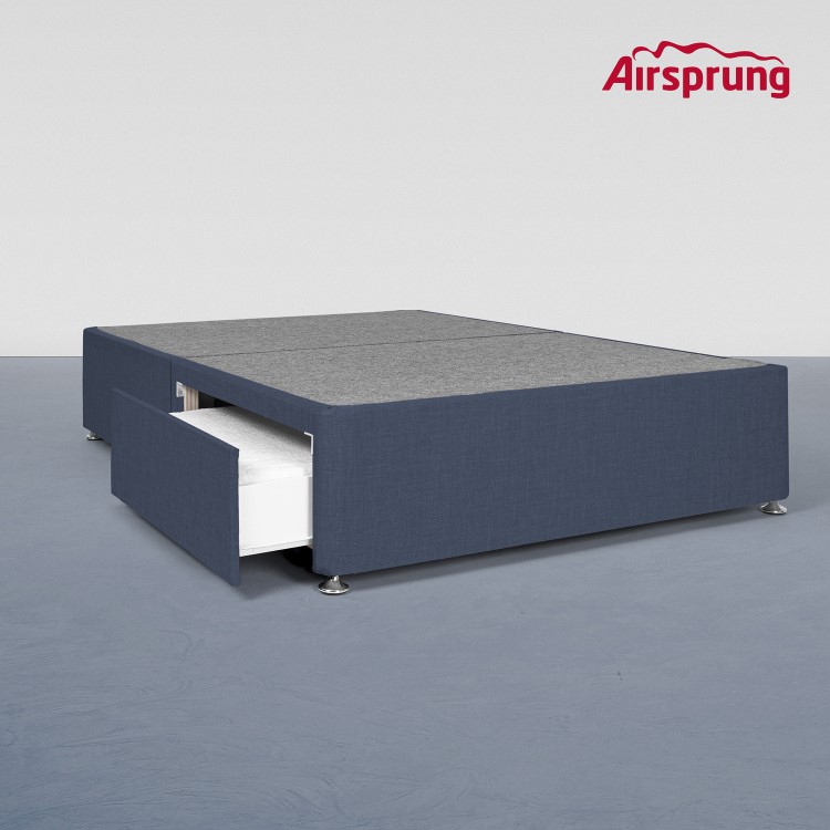 Airsprung Kelston Small Double 2 Drawer Divan Bed Base - Midnight Blue