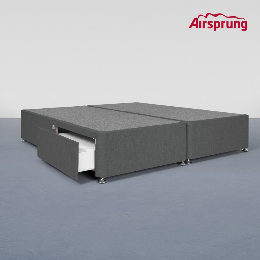 Airsprung Kelston Super King 2 Drawer Divan Bed Base - Charcoal