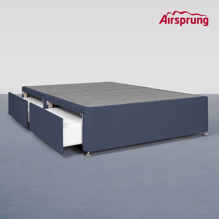 Airsprung Kelston Small Double 4 Drawer Divan Bed Base - Midnight Blue