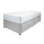 Airsprung Aria 1000 Memory Mattress with Grey 2 Drawer Platform Divan Bed - Single