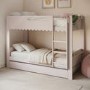 Pink Scalloped Triple Sleeper Bunk Bed with Trundle – Gracie