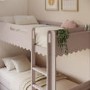Pink Scalloped Triple Sleeper Bunk Bed with Trundle – Gracie