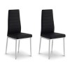 Greenwich Pair of Black Faux Leather Dining Chairs