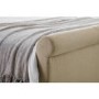 Grosvenoir Upholstered Beige Scroll King Size Bed