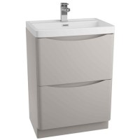 Grey Free Standing Bathroom Vanity Unit & Basin - W600 x H850mm -Oakland Grey Free Standing Bathroom Vanity Unit & Basin - W600 x H850mm -Oakland