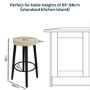 Beige Upholstered Kitchen Counter Stool with Black Legs - Gatsby